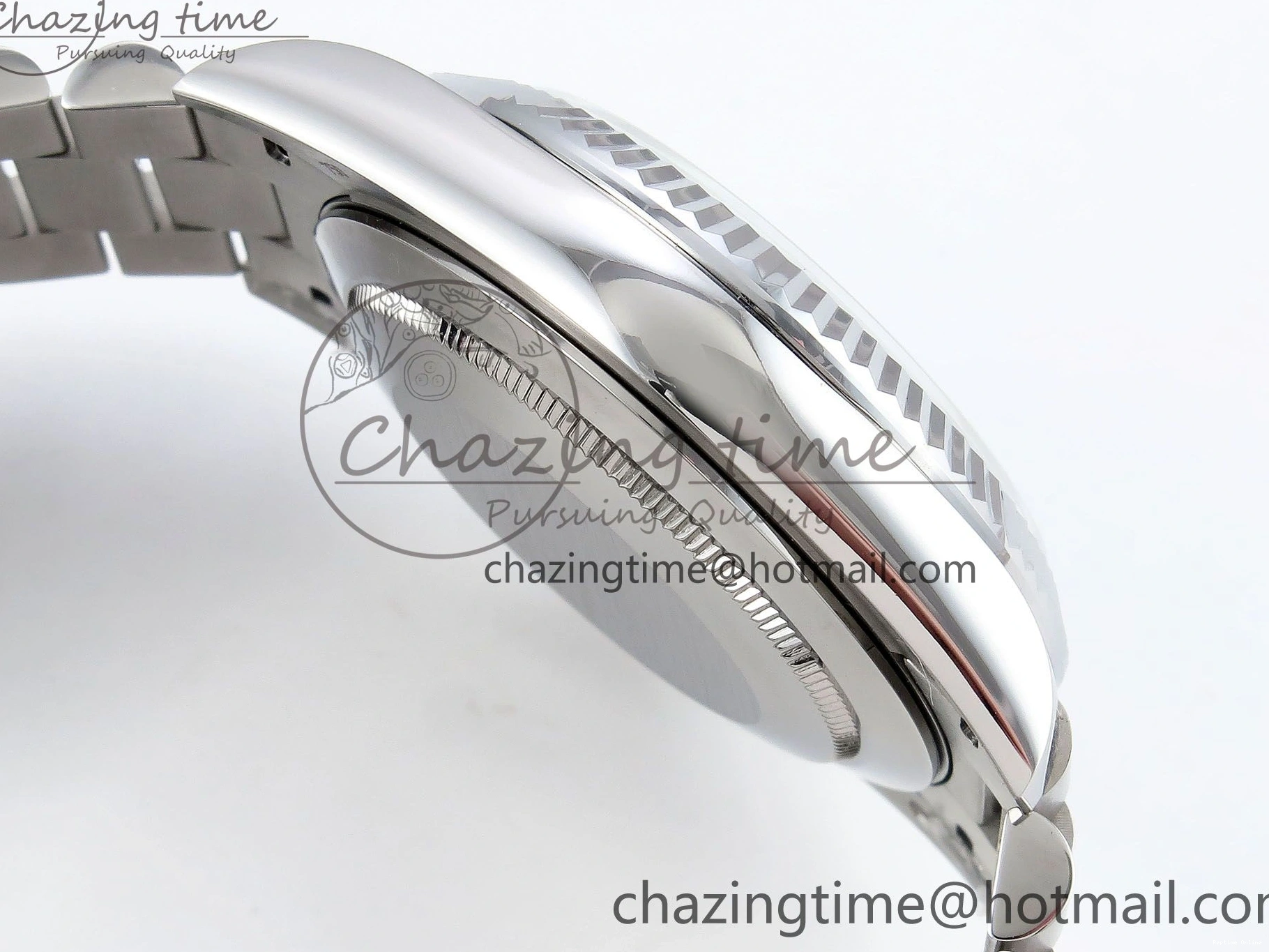 0213 Classic DayDate 40 SS JDF 904L Steel Black Roman Dial on President Bracelet VR3255 V3 (Gain Weight) 1434